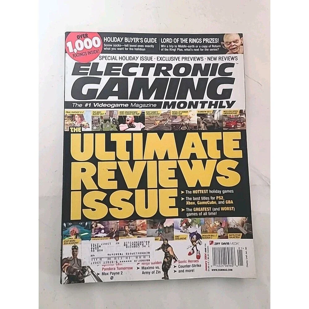 Vintage January 2004 Gaming Monthly Magazine 206 pages No174